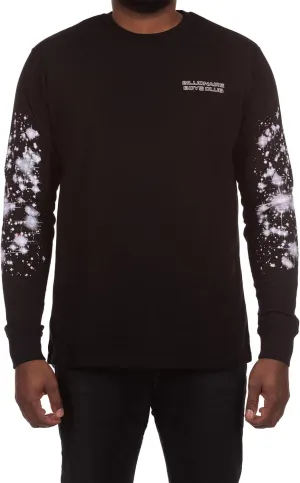 Billionaire Boys Club Clothing Men T-Shirt BB Twilight Screen Printed Long Sleeve Crew Neck Tee