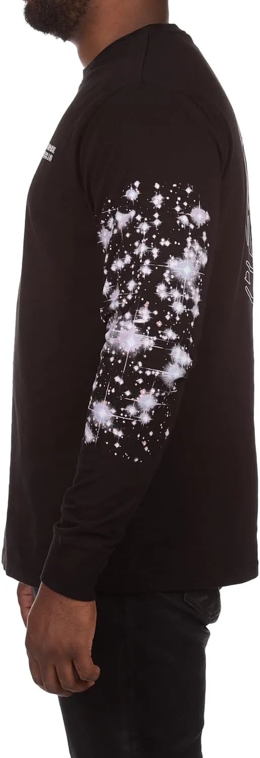 Billionaire Boys Club Clothing Men T-Shirt BB Twilight Screen Printed Long Sleeve Crew Neck Tee