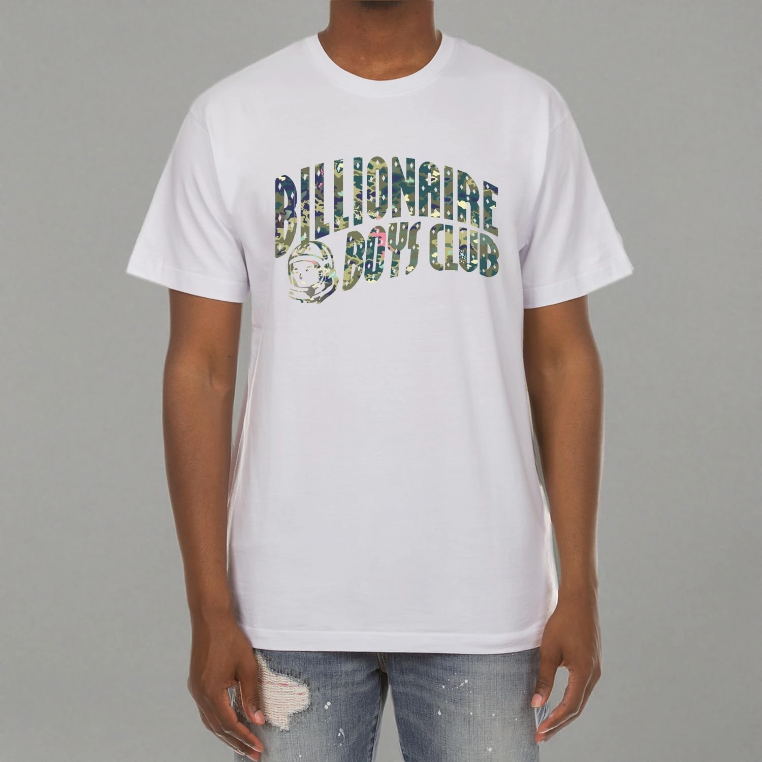 Billionaire Boys Club Clothing Men T-Shirt BB Arch Particles Screen Printed Short Sleeve Crew Neck Tee