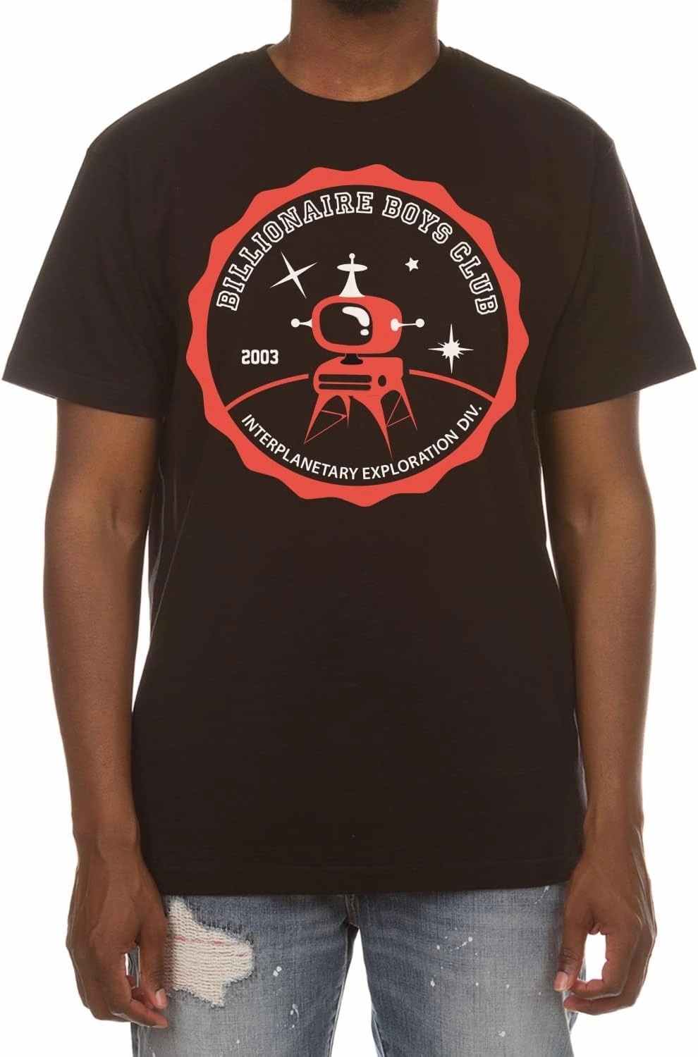 Billionaire Boys Club Clothing Men T-Shirt BB Contact Screen Printed Short Sleeve Crew Neck Tee