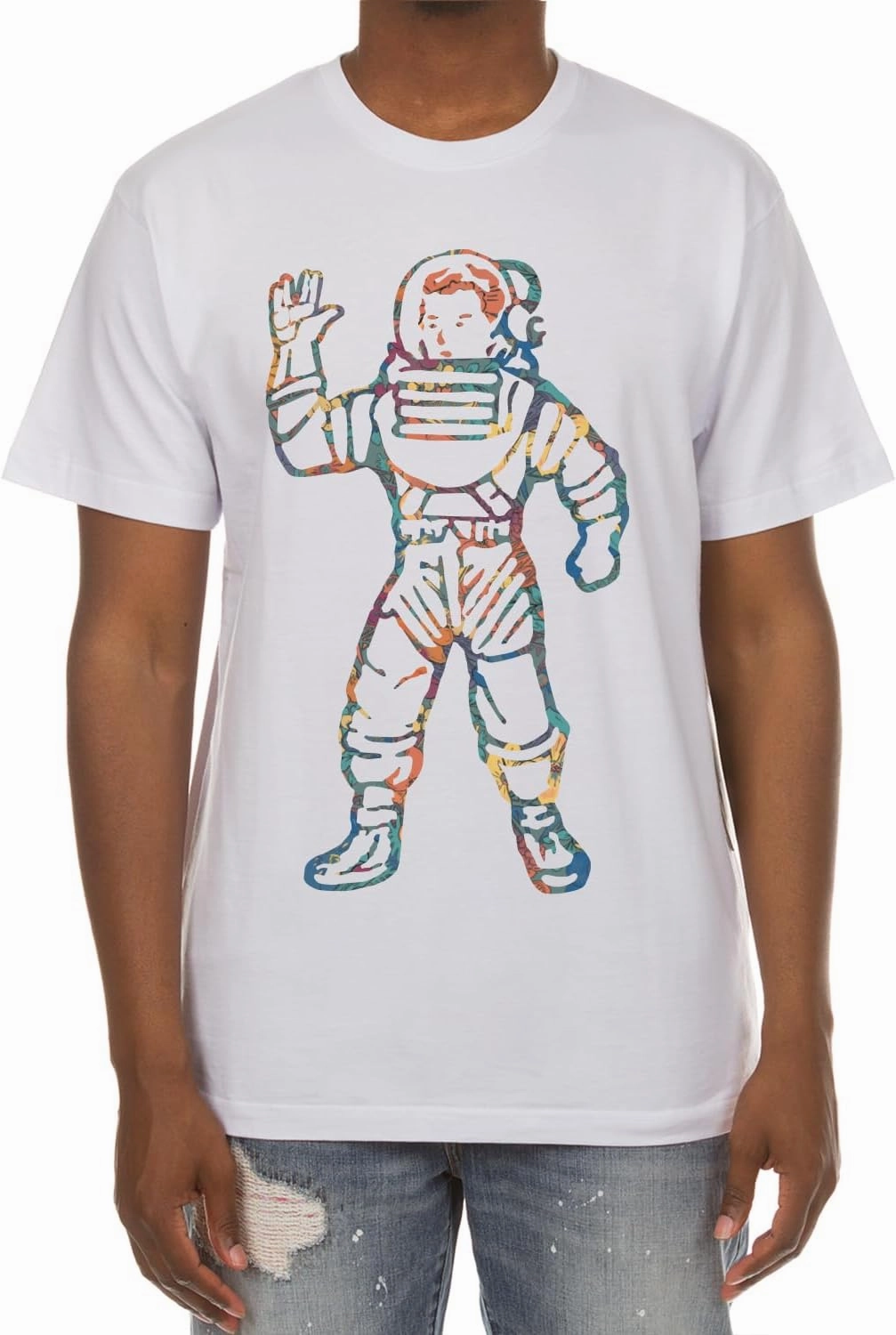 Billionaire Boys Club Clothing Men T-Shirt Short Sleeve BBC Floral Astronaut Boy Design