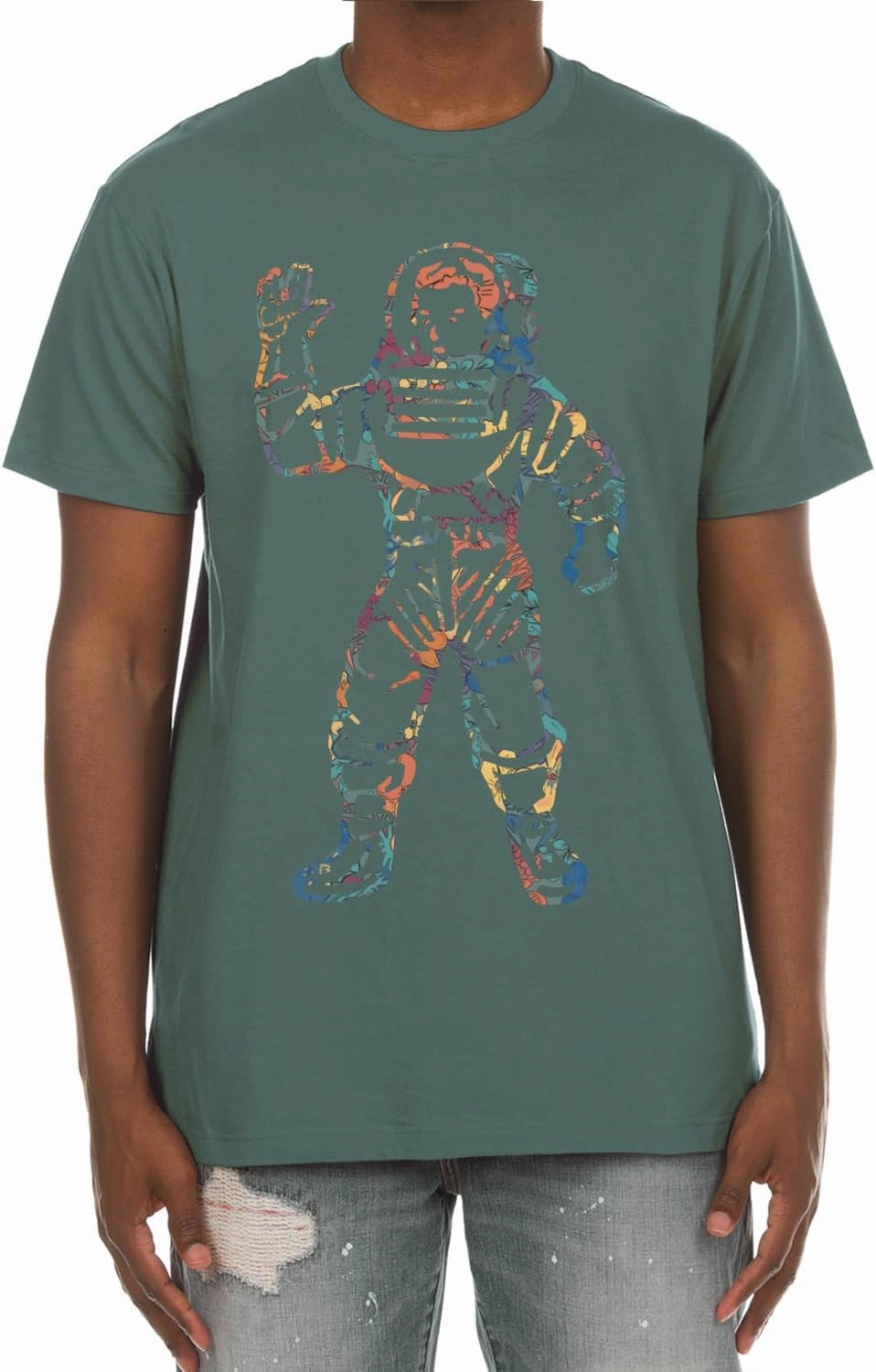 Billionaire Boys Club Clothing Men T-Shirt Short Sleeve BBC Floral Astronaut Boy Design