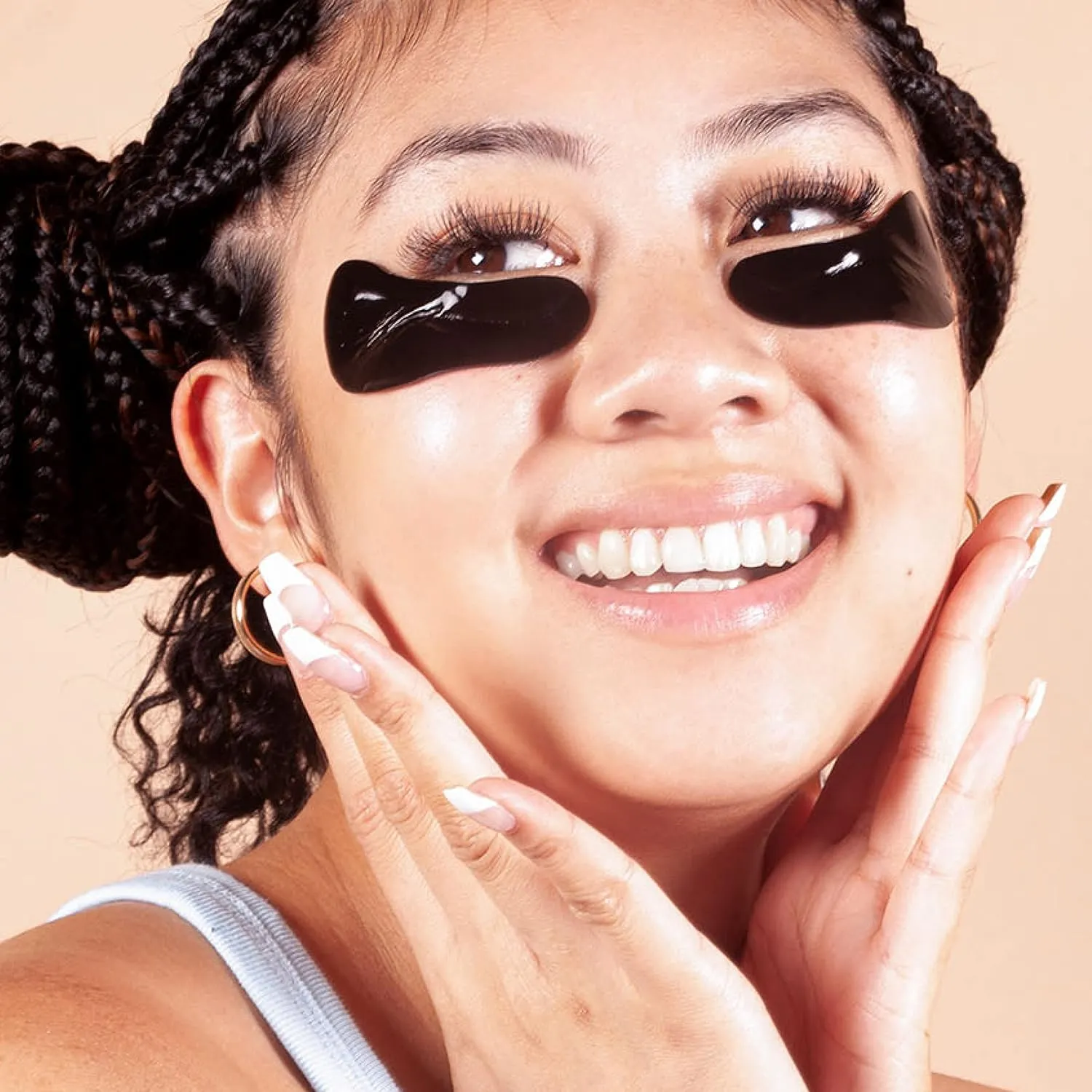 BLAQ Award Winning Bright Eyes Patches for Dark Circles and Puffiness, with Red Algae, Hyaluronic Acid and Activated Charcoal. Vegan and Cruelty-Free, 30-Pack.