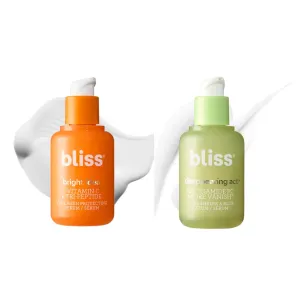 Bliss Niacinamide & Vitamin C Serum Duo – Disappearing Act Pore-Minimizing Serum   Bright Idea Vitamin C Serum for Dark Spots, Uneven Tone & Radiant Skin