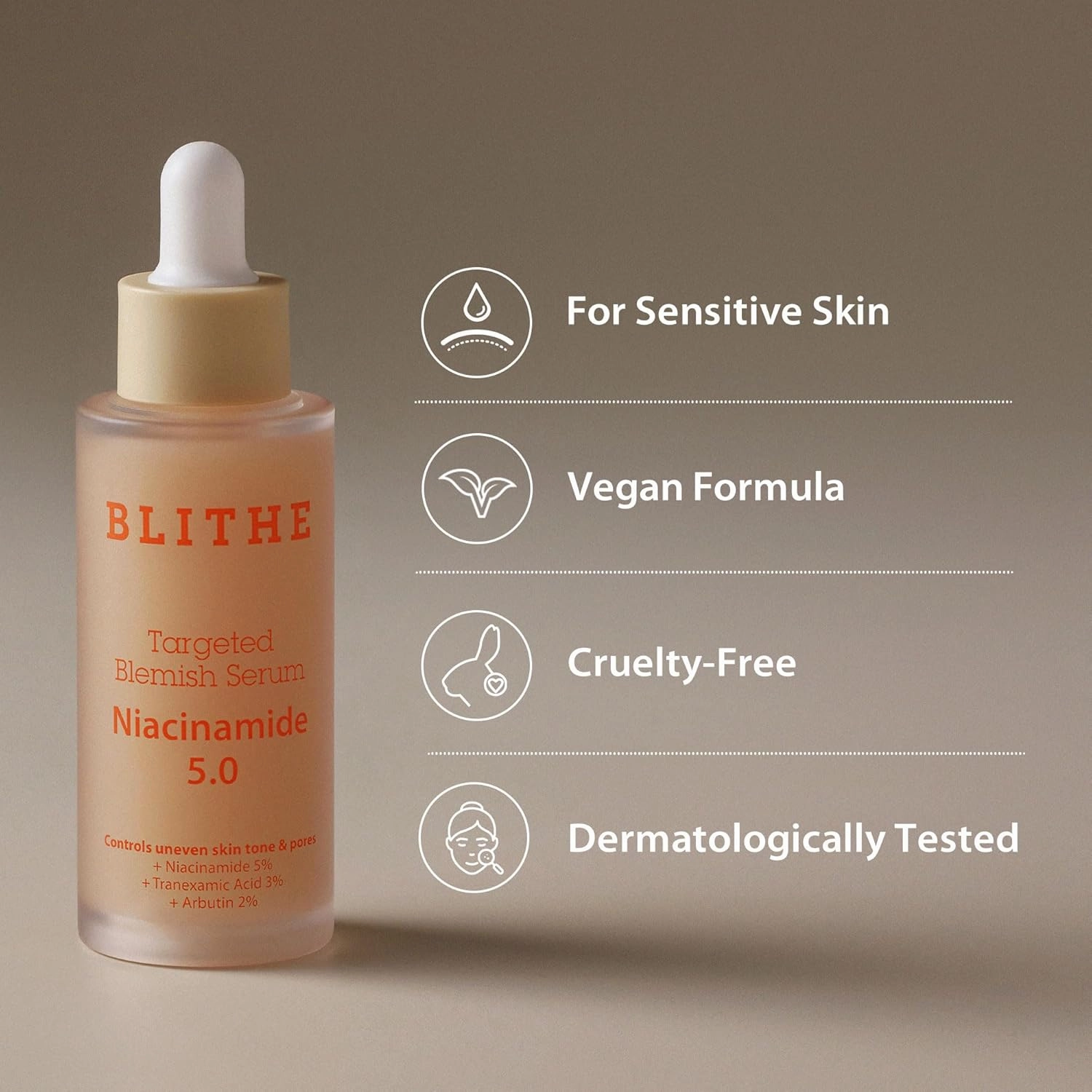 BLITHE Niacinamide 5%   Tranexamic Acid 3% Serum, Dark Spot Corrector - Vitamin B3 Niacinamide for Face, Skin Soothing Cica & Allantoin, Arbutin & Tranexamic Acid, 1oz