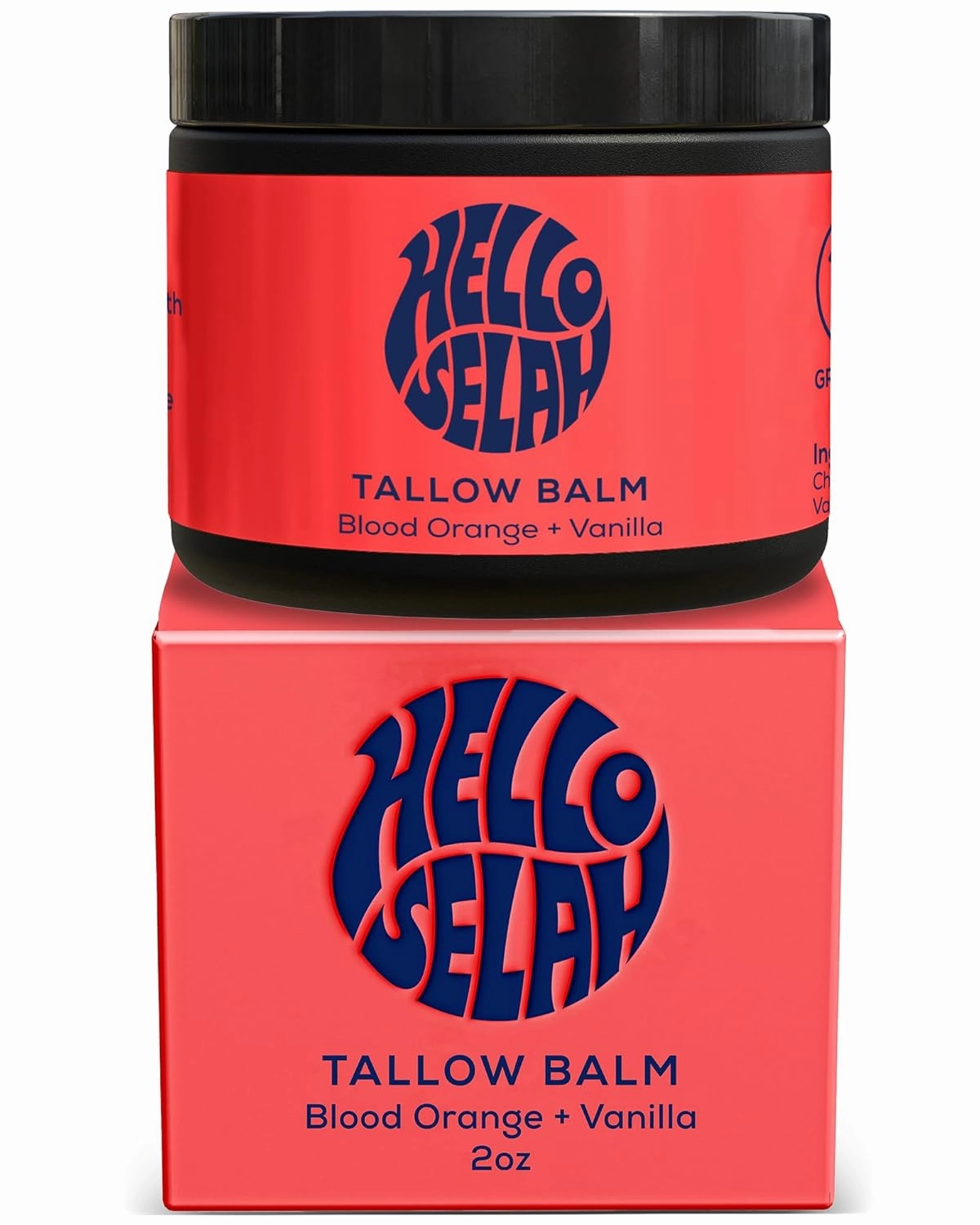 Blood Orange   Vanilla Tallow Balm – Luxurious Moisturizer for Soft, Glowing Skin | 100% Grass-Fed, Organic Face & Body Balm | Uplifting Citrus-Vanilla Aroma, Non-Toxic (Made in the USA)