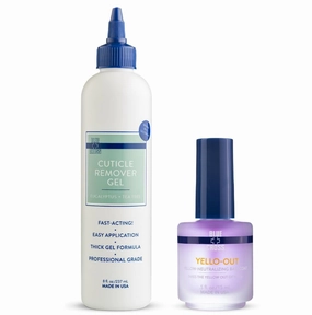 Blue Cross Professional Nail   Cuticle Care, Yellow-Neutralizing Basecoat, Purple Toner for Yellow Nails & Cuticle Remover Softener Gel, Eucalyptus/Tea Tree Scented, 2 Pack Bundle