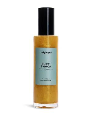 Body & Hair Shimmer Oil | Surf Shack Santal Coconut Scent Lightweight Oil for Luxurious Radiant Glow and Hydration for Body & Hair 3.4oz Coconut, Santal, Sandalwood, Tonka Bean