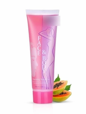 Body Scrub Gel Papaya, Body Scrub for Tan Cleaner Gentle Exfoliation for a Smoother Complexion, with Goodness Papaya -100ml