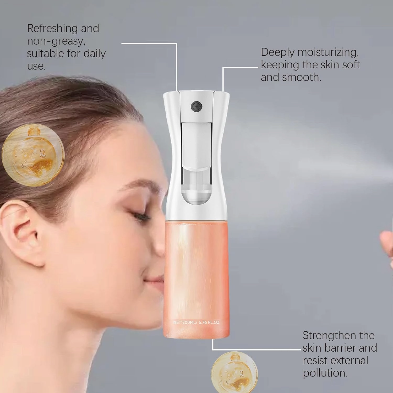 Body Sunscreen SPF 42,Infused with Shimmering Body Oil,Hydrating Spray for Glowing Skin, Lightweight Fast-Absorbing Sun Protection,Tropical Scent (1)