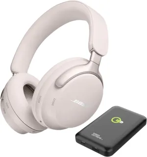 Bose QuietComfort Ultra Wireless Noise Cancelling Headphones with Spatial Audio, Over-The-Ear Headphones with Mic, Up to 24 Hours of Battery Life (White Smoke)