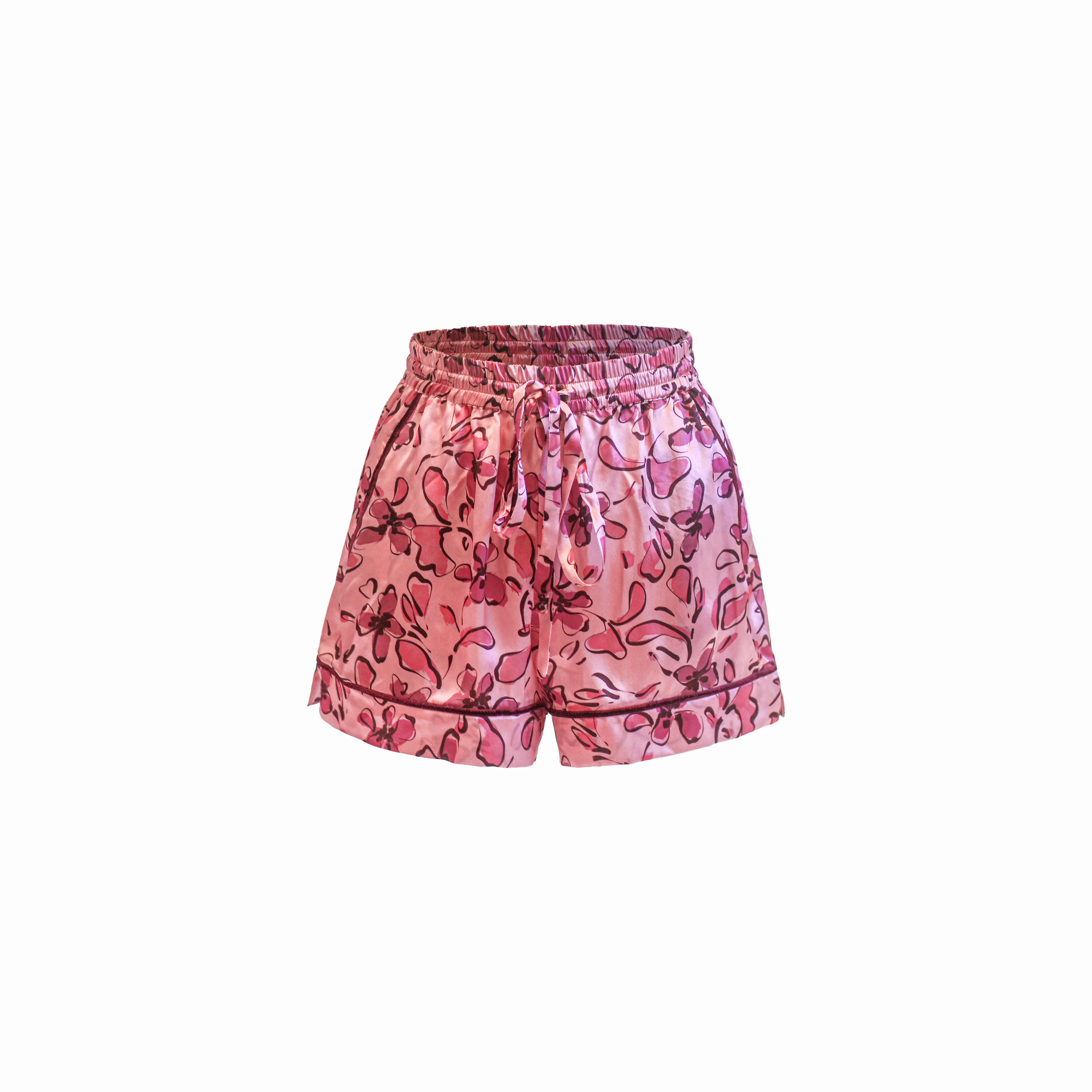 Boxer Short - Pink on Pink Flower