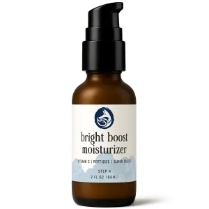 Bright Boost Premium Peptide Moisturizer for Face with Vitamin C & Superfruits | Daily Hydrating Face Lotion for Even Skin Tone | Anti-Aging Skincare for All Skin Types - 2 oz