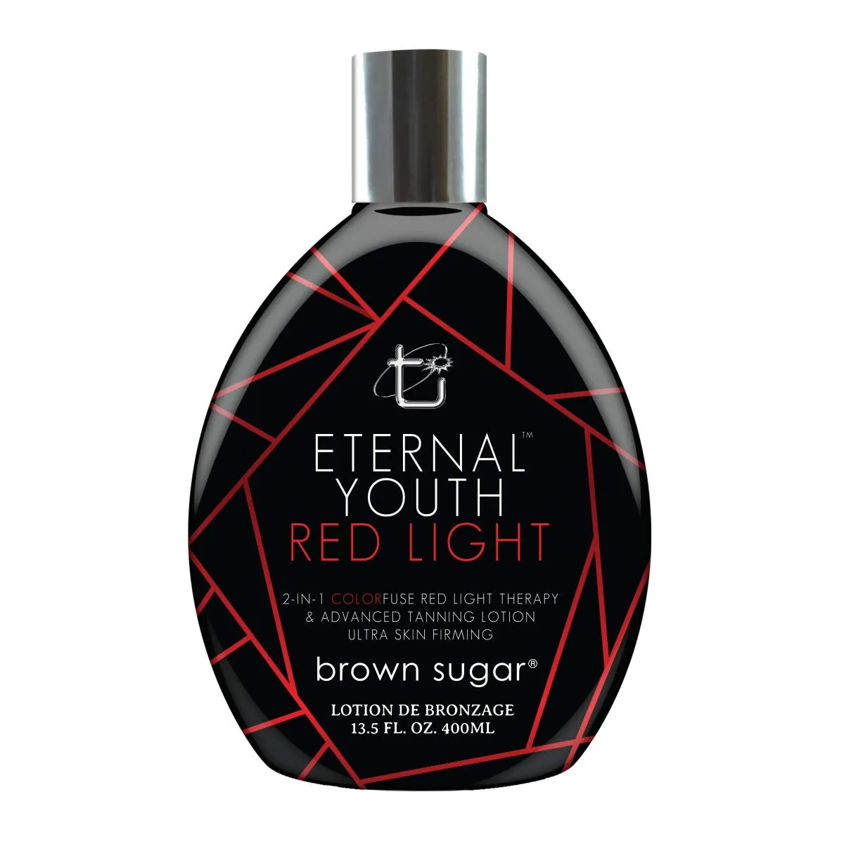 Brown Sugar Eternal Youth Advanced Tanning Lotion 13.5 oz – Red Light Technology, Age-Defying Formula, Skin Firming & Hydrating for Youthful Radiant Glow