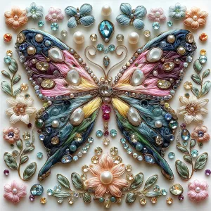 Butterfly Jigsaw Puzzles for Adults 500 Pieces Colorful Crystal Flower Puzzles Beautiful Diamond Art Puzzle Difficult Unique Family Challenging Games Gift for Teens Adults Puzzle (20"x20")