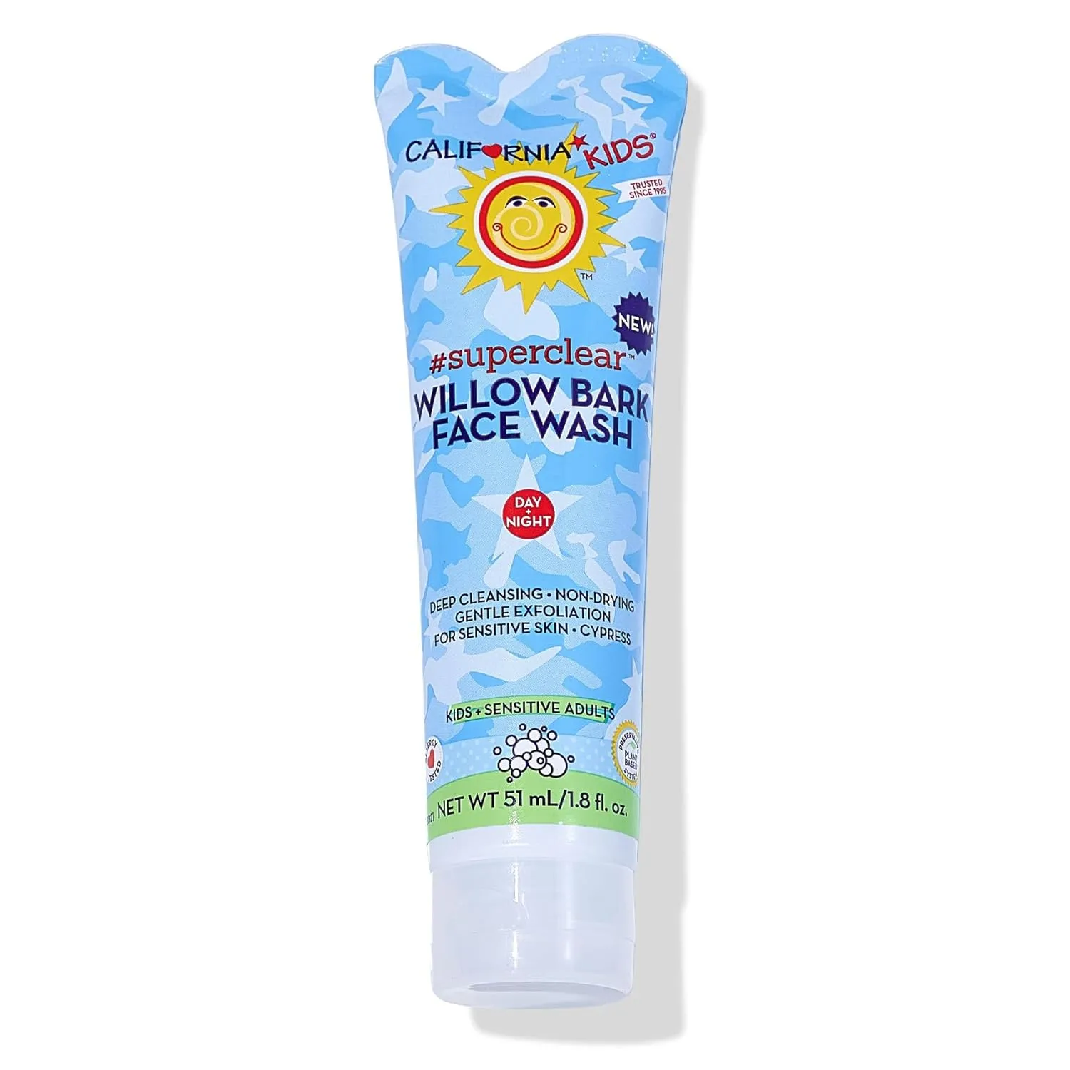 California Kids Face Wash | Gentle Exfoliating Face Wash For Kids   Teens | Mild Salicylic Acid Cleanser For Sensitive Skin | 1.8 oz. / 51 mL