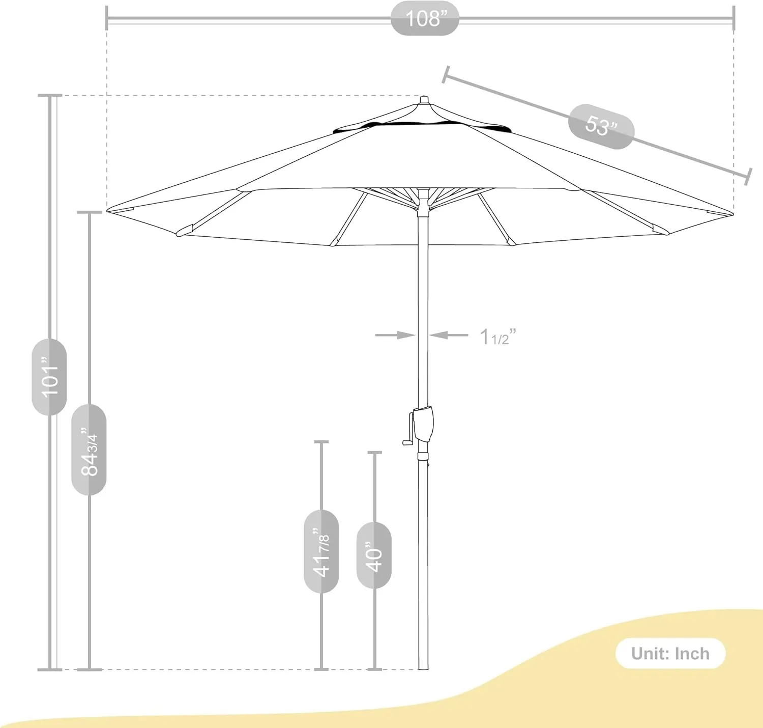 California Umbrella 9' Rd Sunbrella Aluminum Patio Umbrella, Crank Lift, Auto Tilt, Bronze Pole, Jockey Red