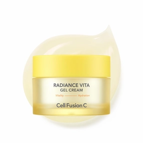 Cell Fusion C Radiance Vita Gel Cream, Bouncy, Hydrating Gel Moisturizer with 3 Vitamins and Hyaluronic Acid, Bright and Radiant Skin, 1.86 fl.oz / 55ml - skincare for face