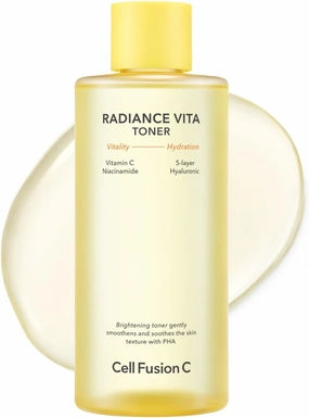 Cell Fusion C Radiance Vita Toner, UREA   Vitamin C   PHA - Facial Toner for Bright, Glowing Skin, 10.1 fl.oz / 300ml - Skincare for Face