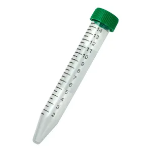 Celltreat 229411 Polypropylene Centrifuge Tube, Sterile, 15mL Volume, Re-Sealable Bag (Case of 500)