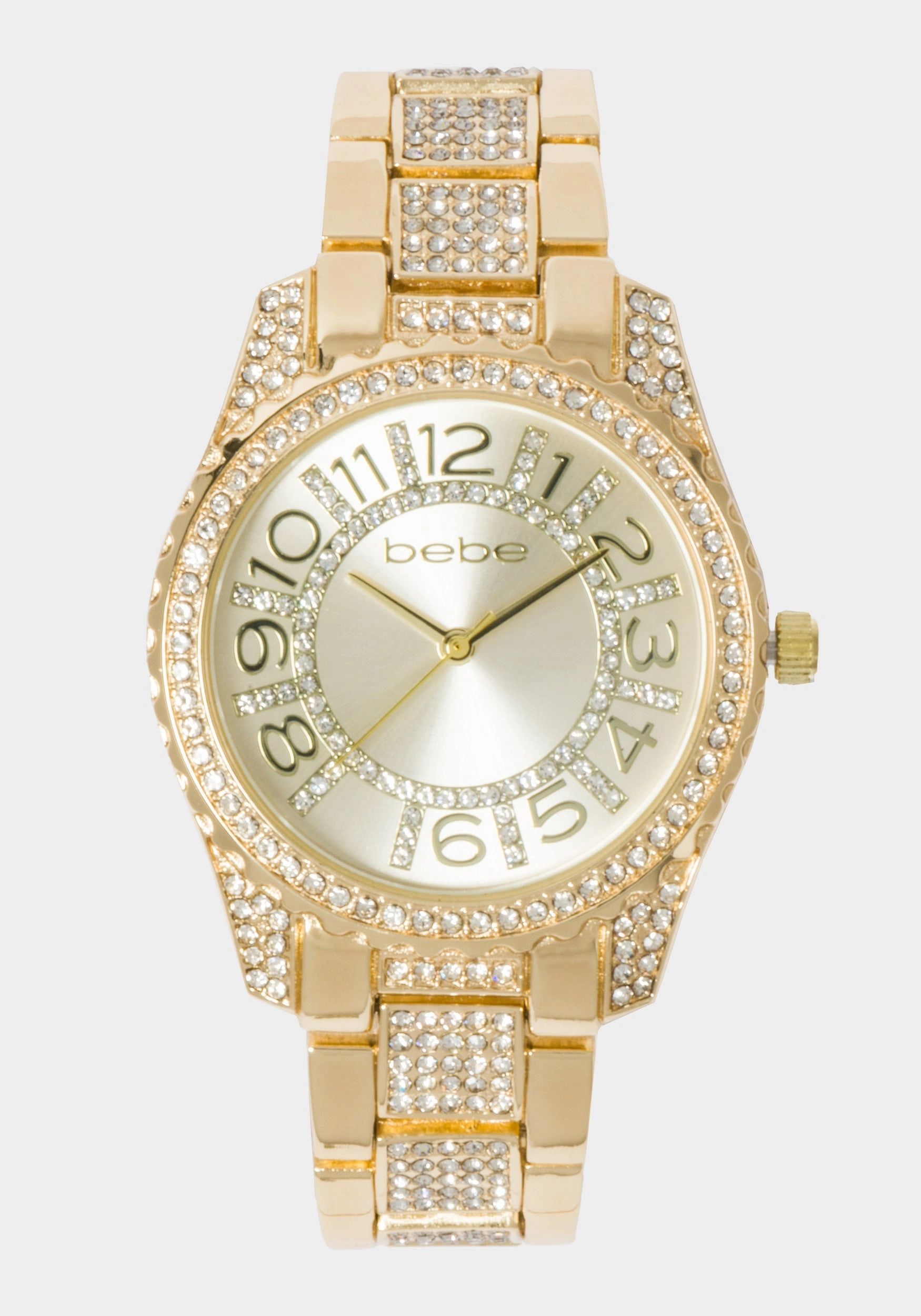 Champagne Dial Crystal Bezel Watch