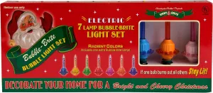 Christopher Radko Bubble-Lite Bubble Light, Light Strand, Set of 7