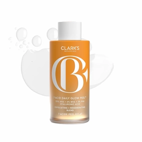 Clarks Botanicals 7-Acid Daily Glow Peel: AHA BHA Chemical Peel for Face, Purify Pores, Regenerate & Brighten Skin, All Skin Types, 4.2 Oz (Pack of 1)