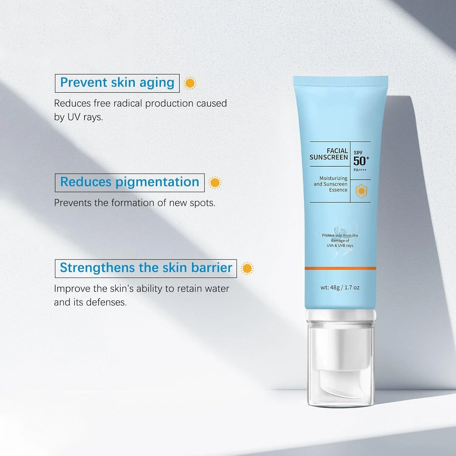 Clear Face Sunscreen SPF 50, Hydrating Sun Essence Oil-Free & Non-Sticky | Travel Size Invisible Sunscreen for Face, Broad Spectrum UVA/UVB Protection, Hydrating for Sensitive Skin (2)