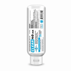 CLEAR 40 HA, 40% Urea Gel, 1% Hyaluronic Acid, 4 oz w/ Tea Tree & Coconut Oil, Aloe Vera, Callus & Corn Remover Softens Cracked Heels, Feet, Elbows, Hands, Nails, Superior hydration to Urea Creams