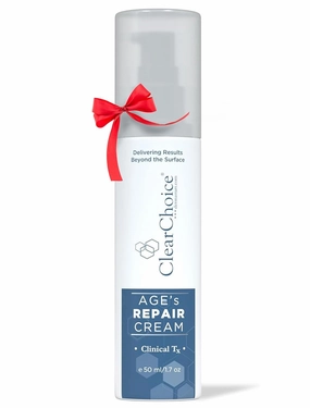 Clear Choice AGE’s Repair Cream1.7oz – Advanced Anti-Aging Cream for Wrinkles, Uneven Tone, & Texture, Collagen Boosting Peptides, Hydrating & Gentle for Sensitive Skin