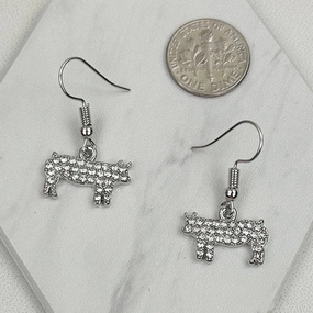 Clear Crystal Piggy Earrings