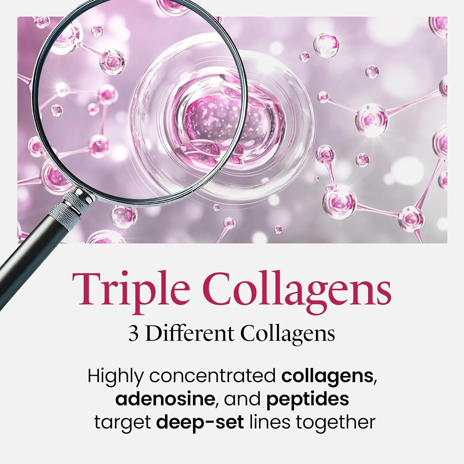 Collagen Intensive Ampoule | Firming Face Serum w/ 3 Types of Collagen | Hydrating Face Serum Ampoule Korean Skin Care | Glass Skin Ampoule (3.38 fl oz)