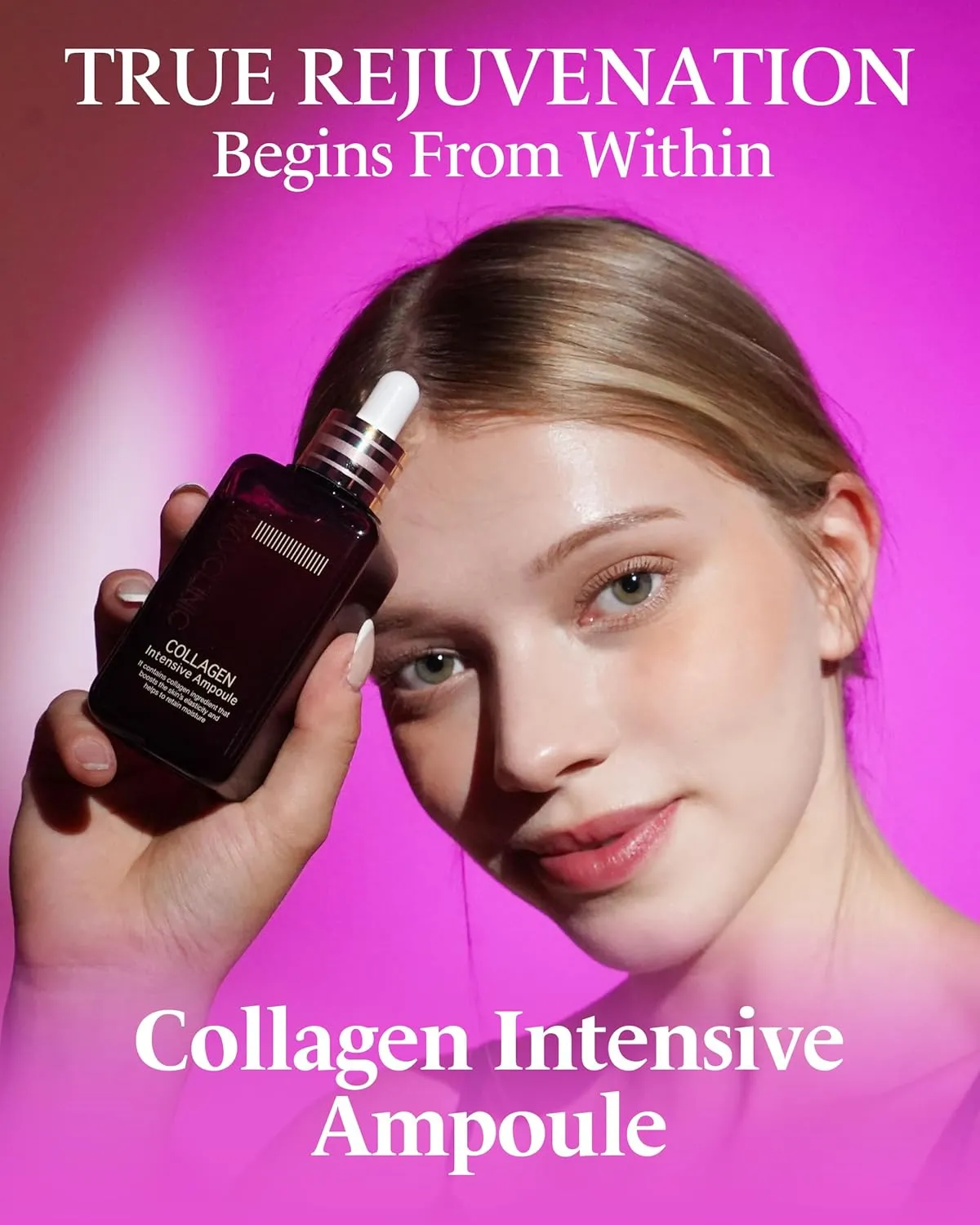 Collagen Intensive Ampoule | Firming Face Serum w/ 3 Types of Collagen | Hydrating Face Serum Ampoule Korean Skin Care | Glass Skin Ampoule (3.38 fl oz)