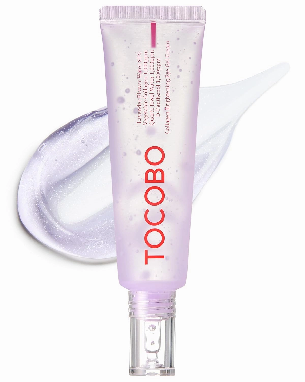 Collagen Brightening Eye Gel Cream – Korean Vegan Under Eye Treatment for Dark Circles & Puffy Eyes – Lightweight, Hydrating Formula with Niacinamide & Lavender – Brightens Fine Lines, 1oz