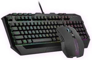Cooler Master Devastator 3 RGB Gaming Keyboard | Mouse Combo, 6-Zone RGB Keyboard, 26-Key Rollover, Ambidextrous Mouse, 5-Zone RGB Mouse, Optical Sensor, 4800 DPI, Dedicated Media Keys