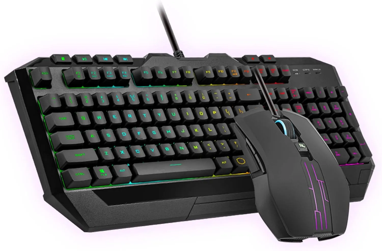 Cooler Master Devastator 3 RGB Gaming Keyboard | Mouse Combo, 6-Zone RGB Keyboard, 26-Key Rollover, Ambidextrous Mouse, 5-Zone RGB Mouse, Optical Sensor, 4800 DPI, Dedicated Media Keys