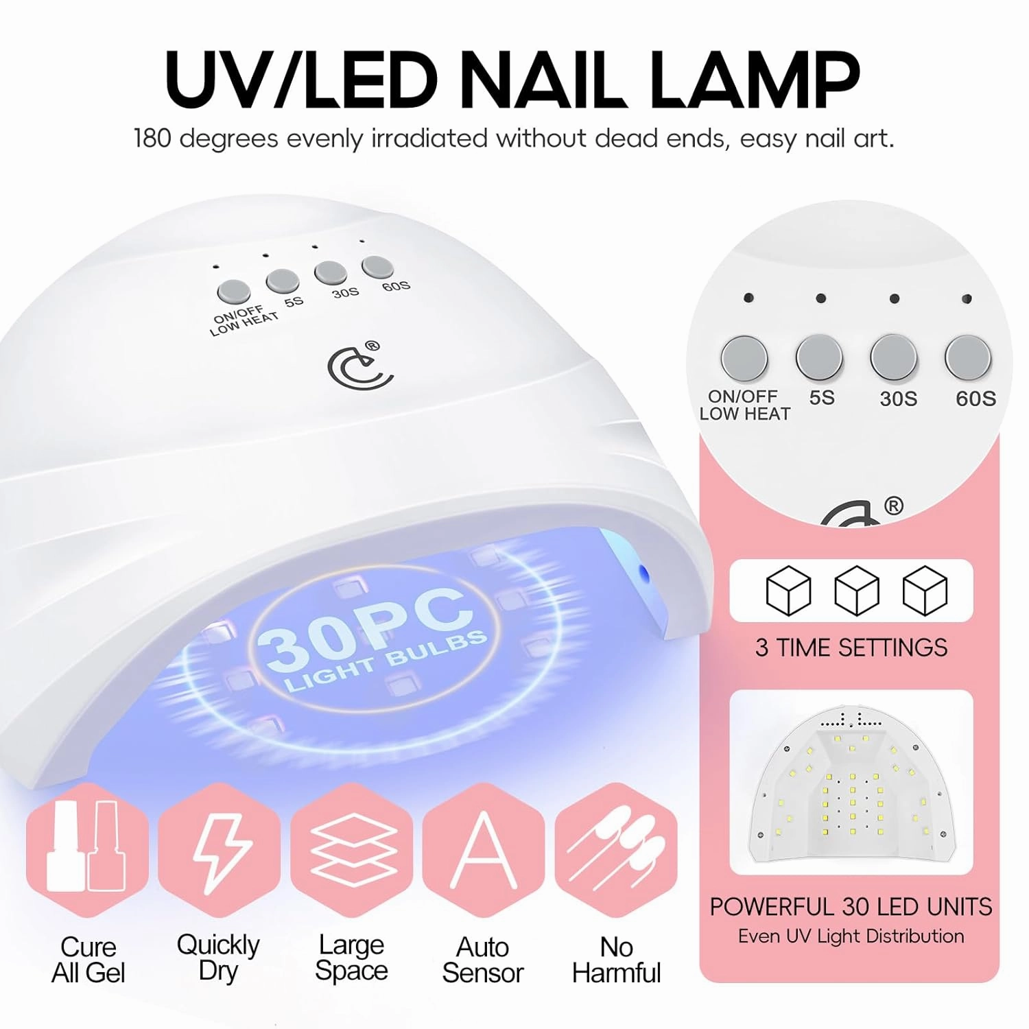 COSCELIA 52pcs Gel Nail Polish Kit with U V light Starter Kit 35 Colors Gel Polish Set Cream Color Collection 5PC Top Base Coat Glossy Matte Glitter Effect Nail Art Manicure Kits DIY Gifts for Women