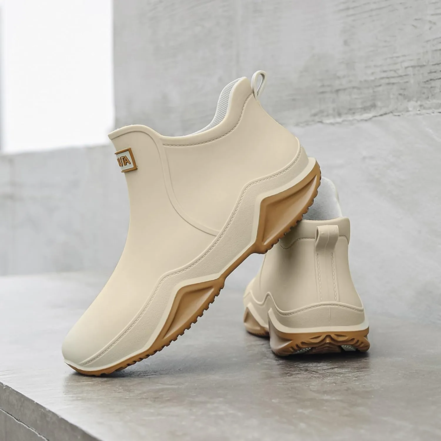 Couple Rain Shoes Outside Wear Versatile Water Shoes Thick Bottom Comfortable Non Slip Rain Boots for Thick Calves