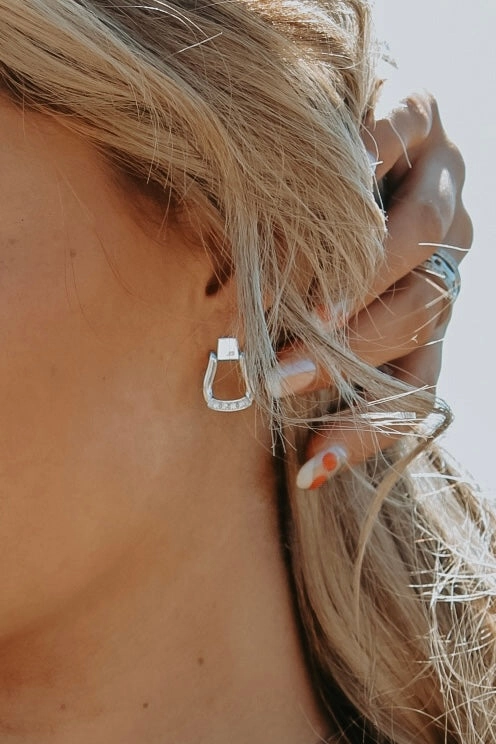 Cowgirl Luxe Oxbow Stirrup Earrings