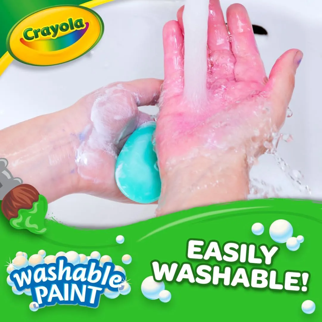 Crayola Washable Paint (1 Gallon), White Paint, Bulk Classroom Supplies for Teachers, Washable Paint for Kids, Nontoxic, 3 