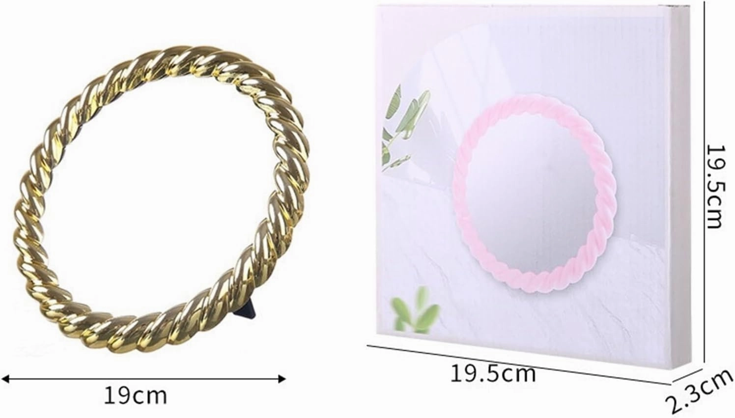 Cream-Style Makeup Mirror, Round, Cute, Irregular, Makeup, Makeup Mirror, Folding Desktop Single-Sided Princess Mirror