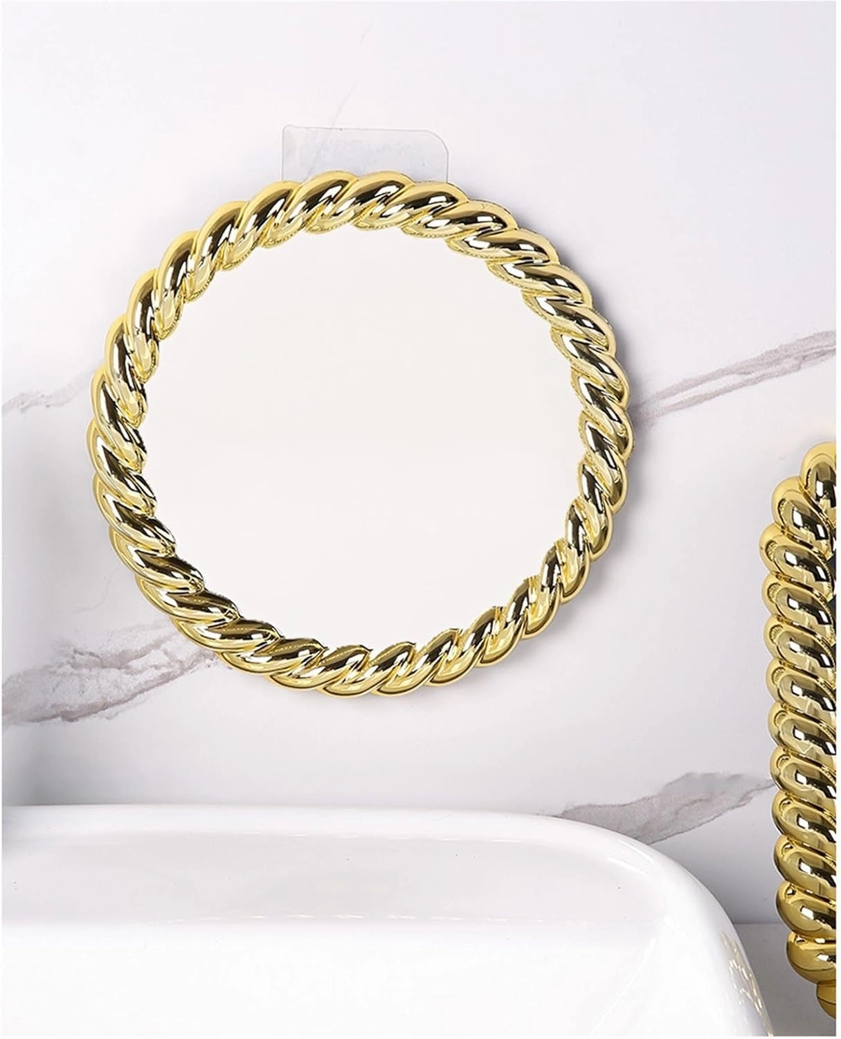 Cream-Style Makeup Mirror, Round, Cute, Irregular, Makeup, Makeup Mirror, Folding Desktop Single-Sided Princess Mirror