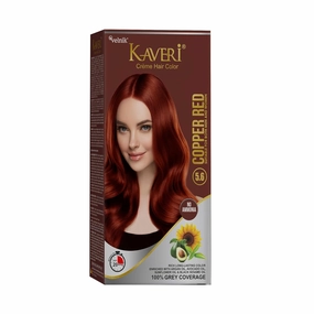 Creme Hair Color Permanent Hair Dye Color - With Improved Creme Formula for 100% Gray Coverage Ammonia Free Hair Color Dye for Rich Bright Long lasting (Copper Red, 3.04 Fl Oz)