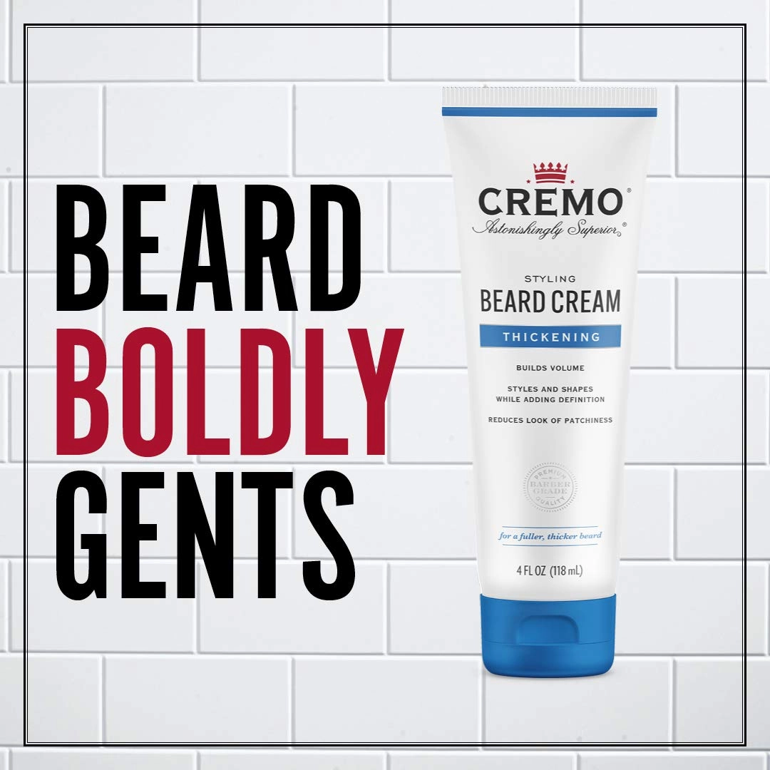 Cremo Styling Beard Cream, Thickening, 4 Fl Oz