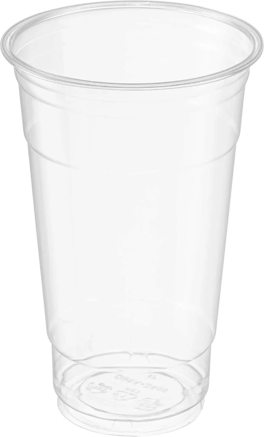 Crystal Clear PET Cups for Iced Coffee,Milkshake, Cold Drinks, Slush, Smoothy's, Slurpee, Ice cream, Dessert, Party's, Plastic Disposable Cups (100, 24 oz)