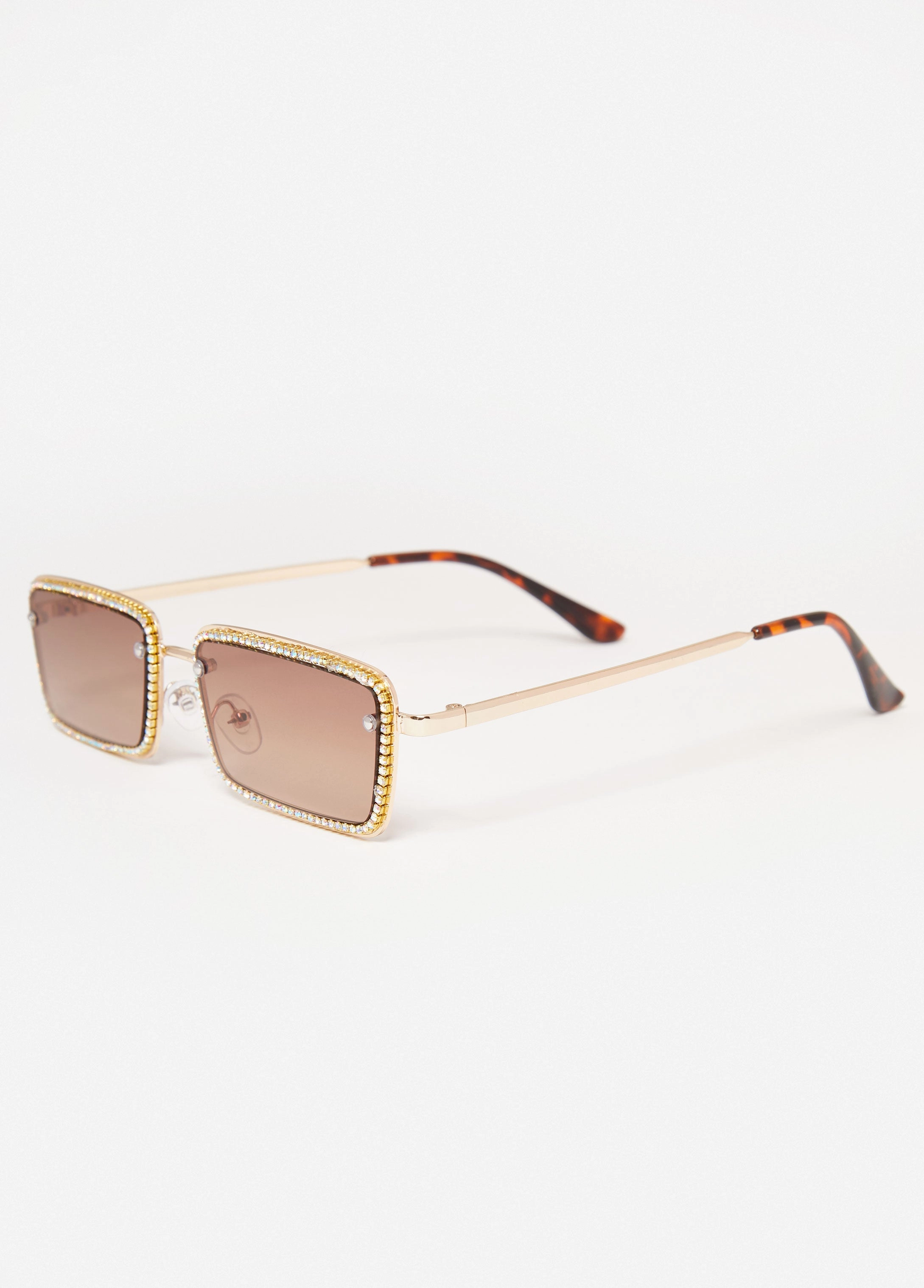 Crystal Rectangle Sunglasses