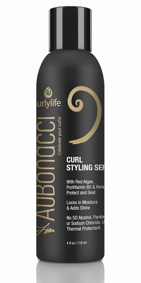 Curl Styling Serum - Lock in Moisture and Add Shine, Frizz-Fighting Thermal Protectant for Curly Hair, 4 Ounces
