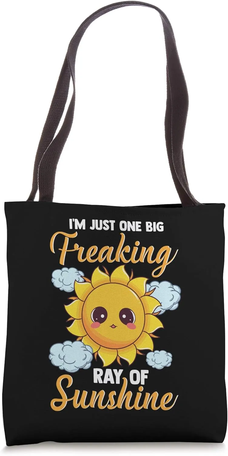 Cute I'm A Freaking Ray Of Sunshine Bright Sun Tote Bag