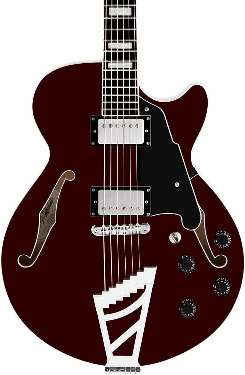 D'Angelico Premier SS Semi-Hollow Electric Guitar w/ Stairstep Tailpiece - Trans Wine