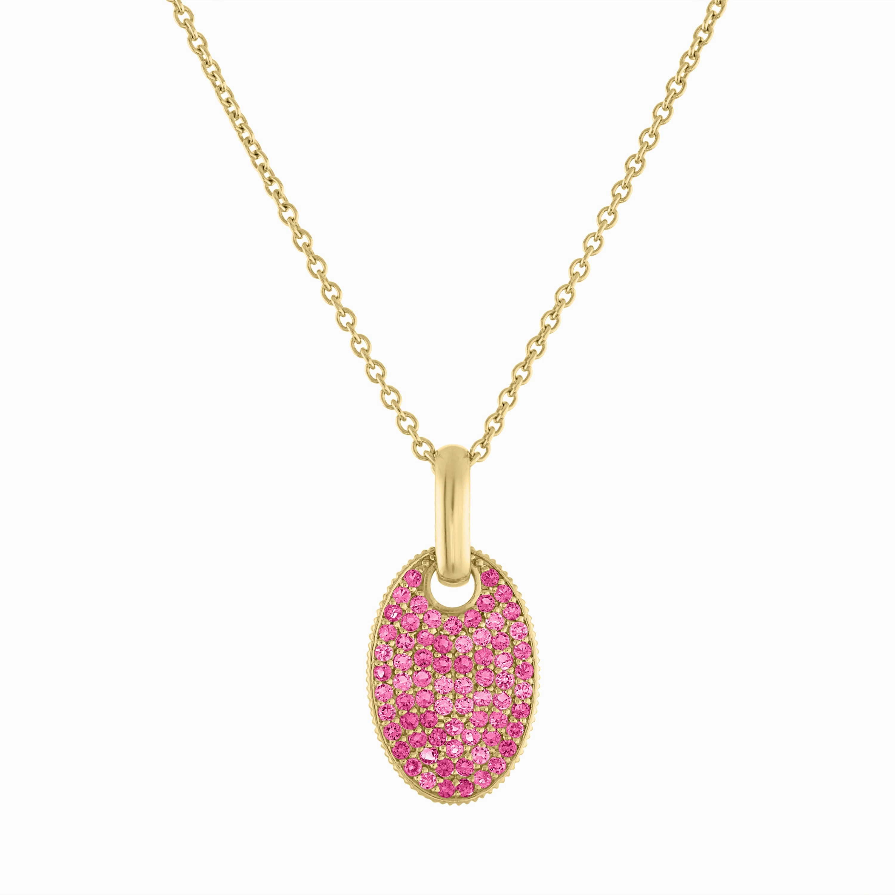 Dara Oval Dog Tag Charm Necklace